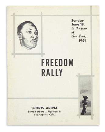 (CIVIL RIGHTS.) Promotional material from Freedom Rallies in 1945 and 1961.